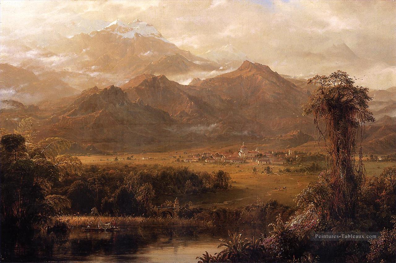 Montagnes de l’Équateur alias A Tropical Morning paysage Fleuve Hudson Frederic Edwin Church Peintures à l'huile
